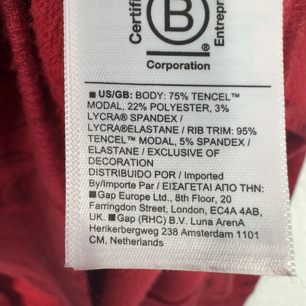 Athleta Womens Coaster Luxe Sweatshirt Large Red Paisley Pullover Athleisure Top - Picture 9 of 16